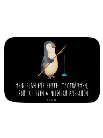 Mr. & Mrs. Panda Badvorleger Pinguin Angler mit Spruch in Schwarz