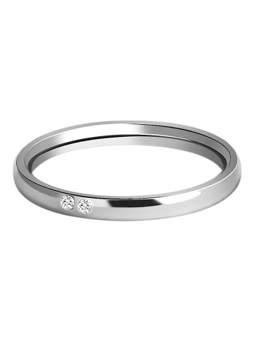 Adeliás Damen Ring aus Edelstahl mit Strass Steinchen in silber