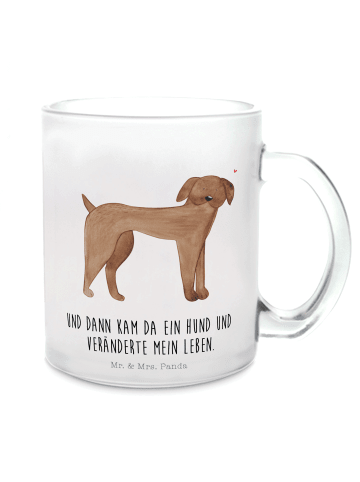 Mr. & Mrs. Panda Teetasse Hund Dogge mit Spruch in Transparent