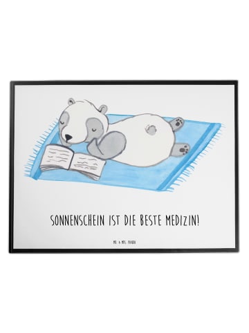 Mr. & Mrs. Panda Schreibtischmatte Sommer Sonnenschein mit Spruch in Weiß