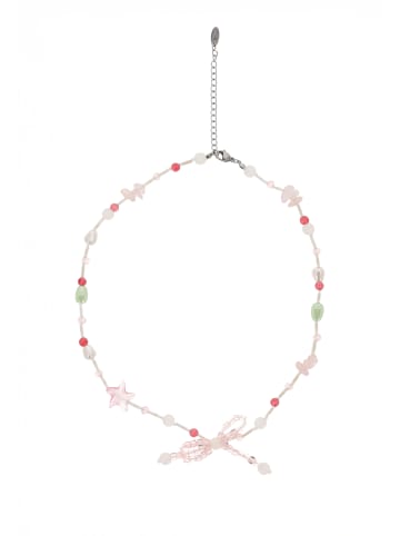 IZIA Women Necklace in Pink Multicolor