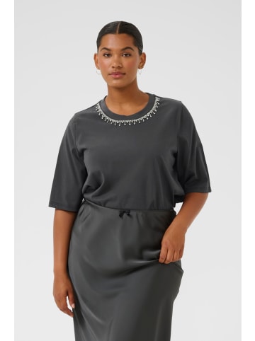 KAFFE curve T-shirt KChelena Loose fit in Black Oyster