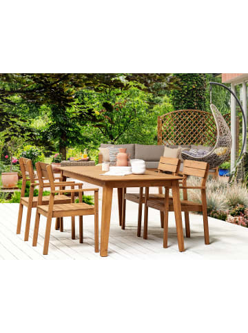 Beliani 5-tlg Gartentisch Set FORNELLI in Braun