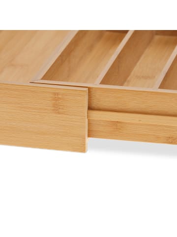 relaxdays Besteckkasten in Natur- (B)50 x (H)5 x (T)45 cm