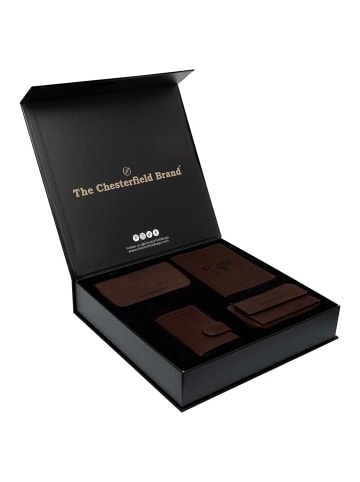 The Chesterfield Brand Kreditkartenetui 4-teiliges Geschenkset Leder 7 cm in braun
