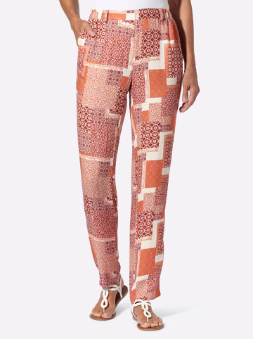 WITT WEIDEN Druckhose in champagner-papaya-bedruckt