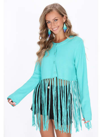 IZIA Women Cardigan in turquoise
