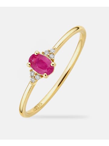 Diamant L'éternel Ring, mit Rubin, 375 Gelbgold