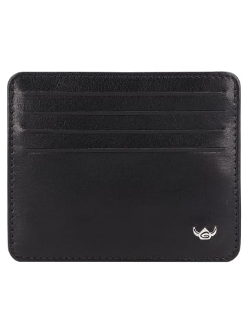 Golden Head Colorado Kreditkartenetui RFID Schutz Leder 10 cm in schwarz