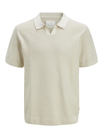 JACK & JONES Junior Gestricktes Polo in Whitecap Gray