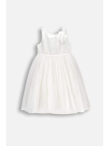 Coccodrillo Elegantes ärmelloses Tüllkleid in weiß