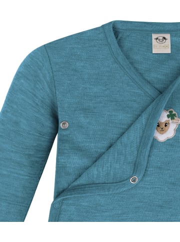 Normani Outdoor Sports Baby Merino Wickelbody Langarm Kaitaia in Blau
