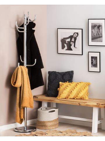 Beliani Kleiderständer TRENTON in Silber - (W) 30 x (H) 175 x (L) 30 cm