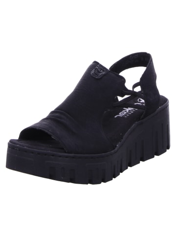 rieker Keilsandalette in schwarz