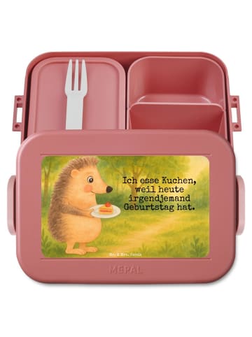 Mr. & Mrs. Panda MEPAL Bentobox Igel Kuchenstück Design mit Spruch in Rot Pastell