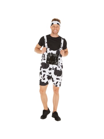 tectake Coole und fetzige Latzhose, schwarz/weiß