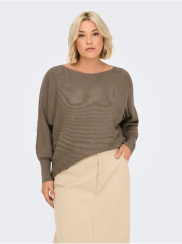 ONLY Carmakoma Strickpullover in Walnut