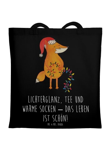 Mr. & Mrs. Panda Tüte Fuchs Weihnachten mit Spruch in Schwarz
