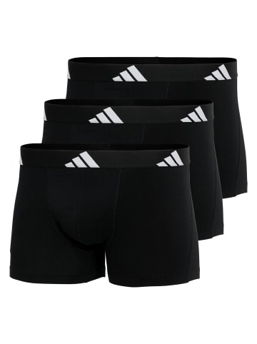 adidas 3er Pack Trunk Active Flex Cotton in Schwarz