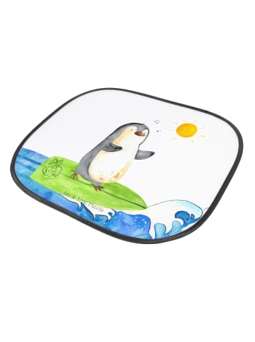 Mr. & Mrs. Panda Sonnenblende Auto Pinguin Surfer ohne Spruch in Weiß