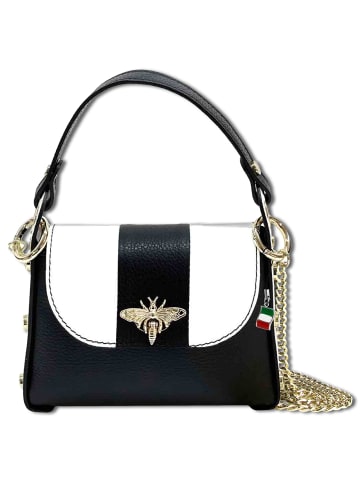 Florence Florence Umhängetasche Leder schwarz, weiß ca. 19cm