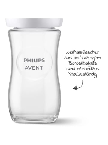Philips Avent Glas-Flasche 2er Pack Natural Response 240ml in weiss