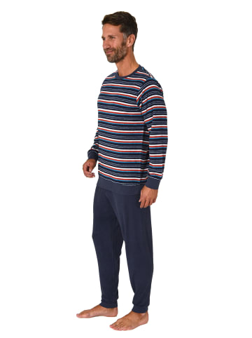 NORMANN langarm Frottee Schlafanzug Pyjama Bündchen - 82271 in rot