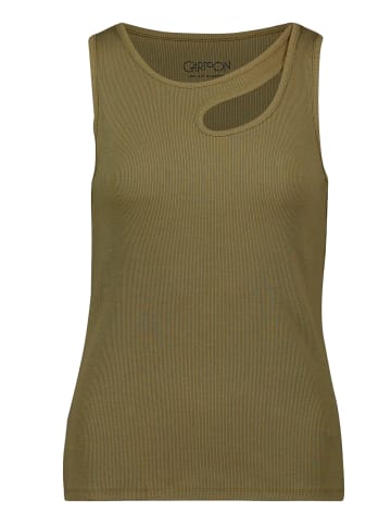 CARTOON Basic-Top mit Rundhalsausschnitt in Khaki