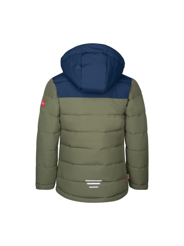 Trollkids Winterjacke "Gryllefjord" in Marine/Dunkle Olive/Kalte Minze