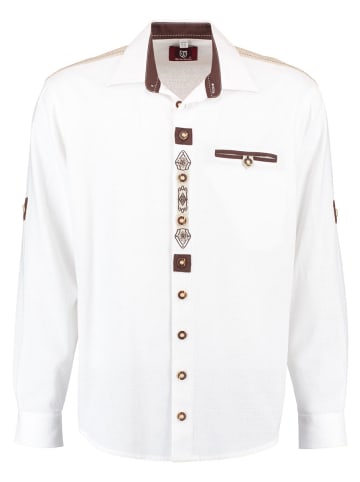 OS-Trachten Trachtenhemd Fihud in weiß
