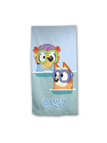 COFI 1453 Bluey Baumwollhandtuch Badehandtuch Strandtuch 70x140 cm aus Baumwolle in Blau