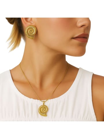 Steel_Art Halskette mit Muschel Anhänger Velina goldfarben in goldfarben