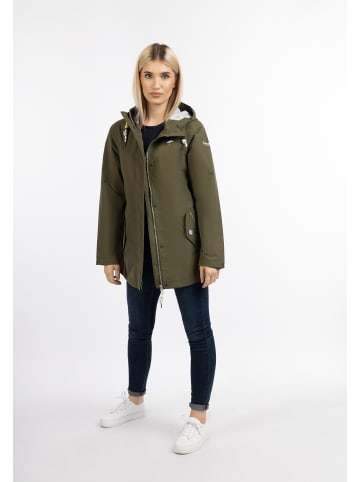 Schmuddelwedda Damen Regenjacke - Recyceltes Material in Militäroliv