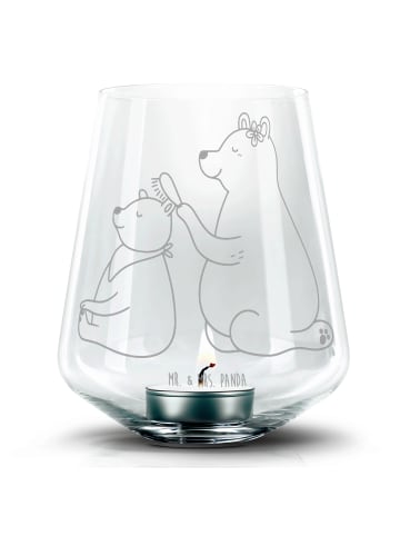 Mr. & Mrs. Panda Kerzenglas Bär Kind ohne Spruch in Transparent