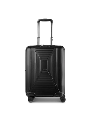 Redolz Essentials 14 4 Rollen Kabinentrolley 55 cm mit Dehnfalte black metallic