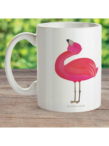 Mr. & Mrs. Panda Trinklernbecher Flamingo Stolz ohne Spruch in Weiß