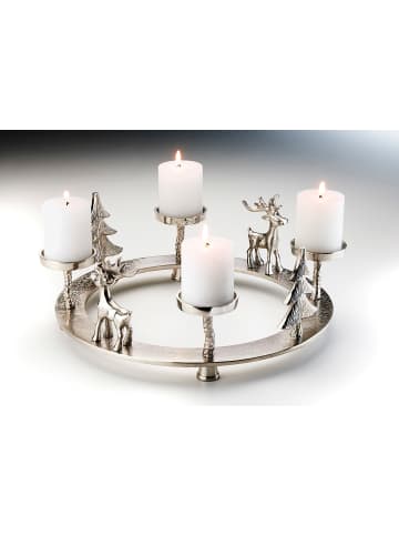 kobolo Adventskranz DEER4LGHT L in Silber