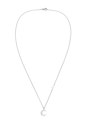 Elli Halskette 925 Sterling Silber Halbmond, Sterne, Stern in Silber