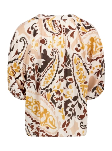 CARTOON Casual-Bluse mit Raffung in Yellow/Brown