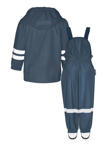 Playshoes Regen-Set Latzhose Basic in marine