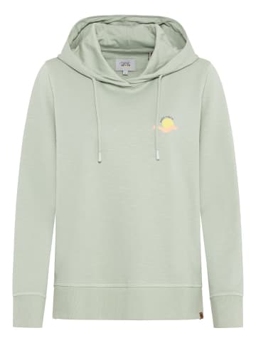 Camel Active Hoodie mit großem Rückenprint in Salbei