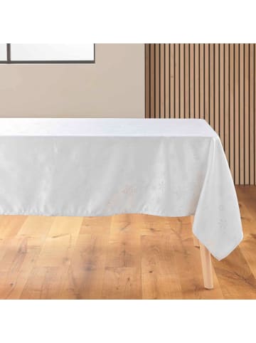 Douceur d’Intérieur Tischdecke Jacquard, FLOCONS in Weiß, (B) 300 x (L) 140 cm