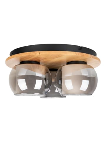 näve Deckenleuchte "TEXAS" in schwarz - (L)35 cm x (B)35 cm x (H)15 cm