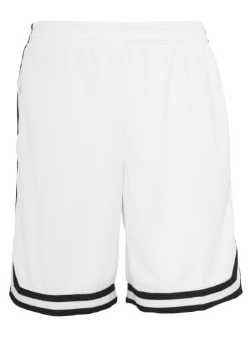 Urban Classics Urban Classics Herren Stripes Mesh Shorts in whtblkwht