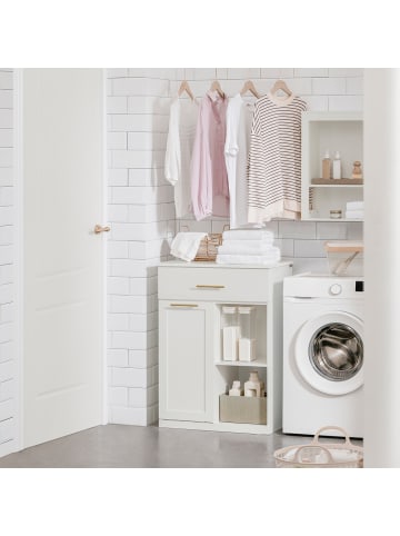 SoBuy Waschmaschinen-Unterschrank in Reinweiß - (W) 37 x (H) 95 x (L) 66 cm