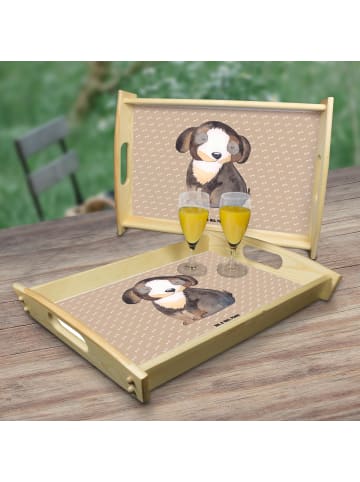 Mr. & Mrs. Panda Servierplatte Holz Hund Entspannen ohne Spruch in Hundeglück