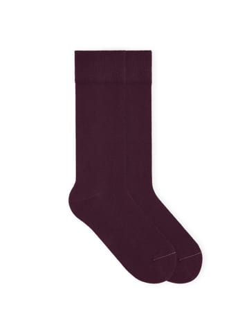 von Jungfeld Classic Socken Signature Innenbund in Bordeaux