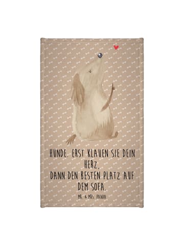 Mr. & Mrs. Panda Gästetuch Hund Liebe mit Spruch in Hundeglück