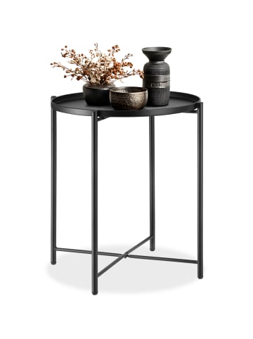tectake Beistelltisch Chester 45,5 x 45,5 x 53 cm, schwarz