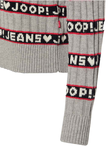 JOOP! Strickpullover in hellgrau schwarz - 0001
